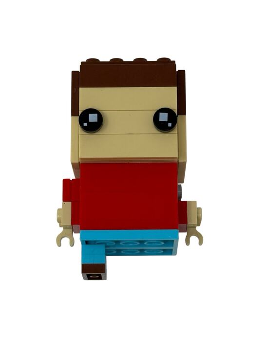 Lego Other - LEGO BrickHeadz Style Custom Figure Red Shirt Blue Pants Incomplete Build